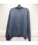 J Crew Merino Wool Sweater Mens XLarge Blue Long Sleeve Knit V-Neck Casu... - £12.15 GBP