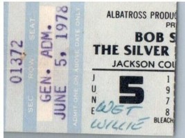 Bob Seger Argento Pallottola Fascia Ticket Stub Giugno 5 1978 Medford Oregon - £44.34 GBP