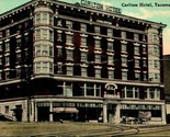 Carlton Hotel Street View Tacoma Washington WA 1908 DB Postcard T15 - $3.91