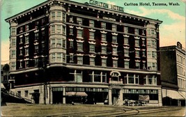 Carlton Hotel Street View Tacoma Washington WA 1908 DB Postcard T15 - £3.06 GBP