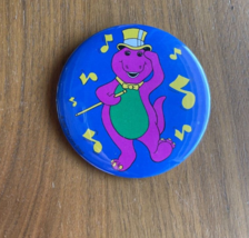 Barney The Purple Dinosaur Button Pin - £11.80 GBP