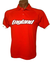 England 04 Men&#39;s Small Polo Shirt Red England Supporters Soccer Futbol Rugby  - £15.81 GBP
