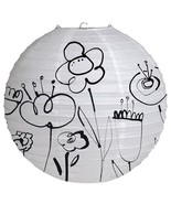 12&quot; Paper Lantern Mod Blooms Kathy Davis Black White Floral Wedding Part... - $4.32