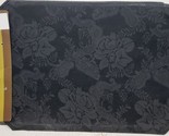 Set of 4 Same Fabric Placemats (12&quot;x18&quot;) DAMASK FLOWERS ON BLACK, Home E... - £14.35 GBP