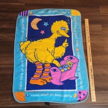 Owen Vintage Take Care of Your Bear Sesame Street Big Bird Baby Toddler Blanket - £47.62 GBP