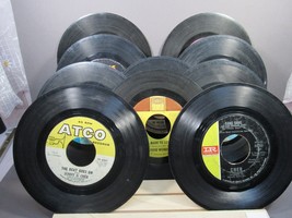 Records 45s Vtg Mixed Set Of 10 Sleeved Well Played &quot;The Beat Goes On Ruby Tues&quot; - £35.99 GBP