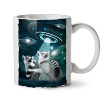 UFO Lemur Alien Wellcoda NEW White Tea Coffee Mug 11 oz | Wellcoda - £12.50 GBP