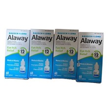 4 Pack Bausch + Lomb Alaway Eye Itch Relief Drops  0.34 oz ea 12/2025 - $39.99