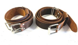 Genuine Leather Luggage Rack Straps Trunk rack straps for Old Beetle Camel Brown - £62.45 GBP