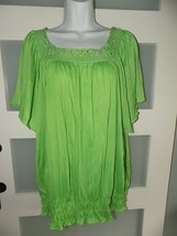 Faded Glory Citrus Green SS Shirt Size 3X(22W-24W) Women&#39;s - $269.19 MXN