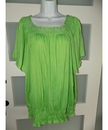 Faded Glory Citrus Green SS Shirt Size 3X(22W-24W) Women&#39;s - $273.42 MXN