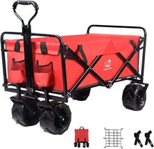 Collapsible Heavy Duty Beach Wagon Cart Outdoor Folding Utility Camping ... - $899.90