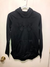 NWT Under Armour Girls Youth SZ Large Fleece Hoodie Black Sweatshirt NEW - £12.65 GBP