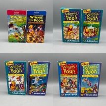 Lot of 8 Winnie the Pooh VHS Cassette Tapes Learning, Storybook, Friendship - £31.55 GBP