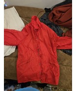 King Louie Pro Fit Mens L Nylon Snap Up Jacket -  Made USA - Red - Vintage - $18.80