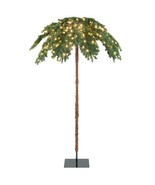 6 Feet Pre-Lit Xmas Palm Artificial Tree with 250 Warm-White LED Lights ... - £113.96 GBP