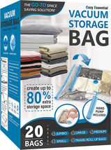 20 Pack Vacuum Storage Bags, Space Saver Bags (4 Jumbo/4 Large/4 Medium/4 Small/ - £26.40 GBP