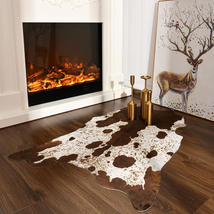 Cowhide Rug For Living Room Cow Print Rug Bedroom Desk Rug 2.3x3.6 Feet NEW - £28.96 GBP