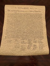 Large Parchment Replica Of The Declaration of Independence in a Tube - $7.03