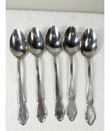 Vintage The Cellar LIVINGSTON place oval soup spoon SET 5 Stainless steel - $25.76 CAD