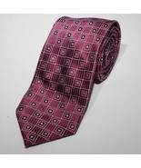 Donald J. Trump Signature Collection Men’s Raspberry Squares Silk Tie 61... - $36.95