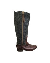 Golden Goose Women tooled Brown leather cowboy Riding boots 40 - $445.50