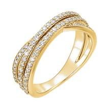 Authenticity Guarantee 
Diamond Criss Cross Ring 14K Yellow or White Gold - £1,915.33 GBP