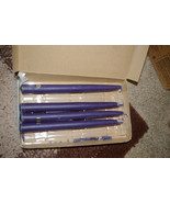 Partylite 4 Navy Blue Taper Candles 10&quot; Unscented - $8.00