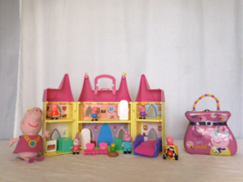 Peppa Pig&#39;s Princess Castle Deluxe Toy Play House Castle + Purse + Stuffed + Acc - £28.65 GBP