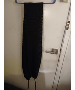 Black Mamba hand crocheted scarf w/bead tassel, 80 inches long, 8 inches... - $34.31 CAD