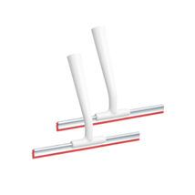 (Lot of 2) Shower Squeegees White and Red, Kitchen, Bathroom, Windows, (New) - £10.92 GBP