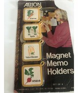 Vintage Magnetic Memo Holder Arjon Made In Hong Kong In Original Pack - $13.37