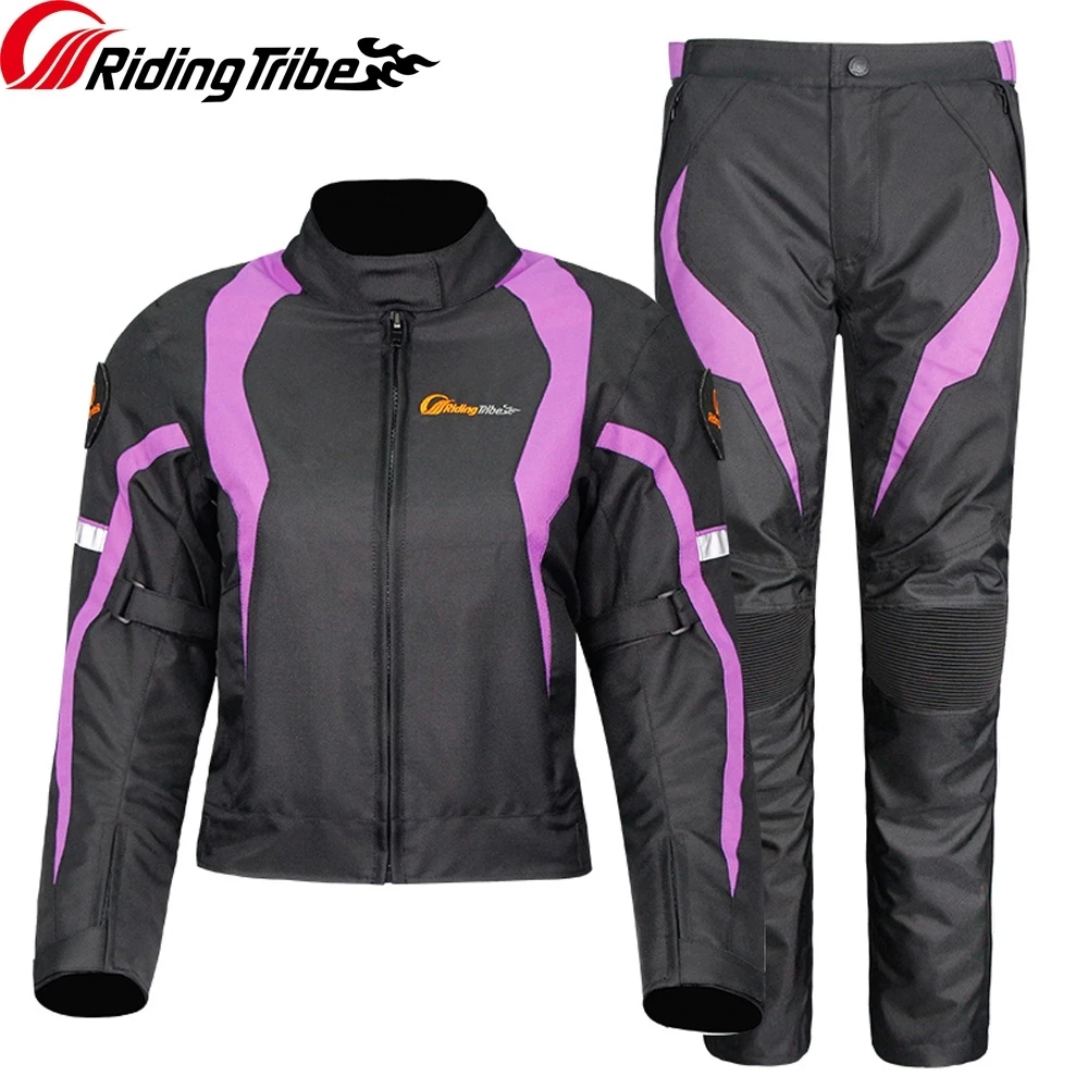 Women Motorcycle Jacket Pants Summer Ladies Riding Raincoat Safety Suit with - £88.67 GBP+