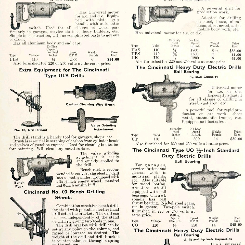 1922 N.T. Bushnell Electric Drills Tools Advertisement Catalog Hardware ... - $24.99