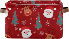 Large Storage Basket Christmas Tree Santa Claus Reindeer Foldable Storage Box - £24.76 GBP