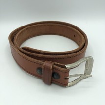 Men’s Leather Belt for Men Brown Leather with Stitched Edges 1.5&quot; Width ... - £12.65 GBP