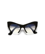 Sharp Rimless Bottom Modernized Cat-Eye Frame High Fashion Designer Glasses - £10.01 GBP