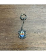 Darmstadt Germany Travel Shield Crest Charm Key Chain - Tarnished - $10.97 CAD