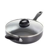 Oster Clairborne 10.25 Inch Aluminum Sauté Pan with Lid in Charcoal Grey - £34.33 GBP