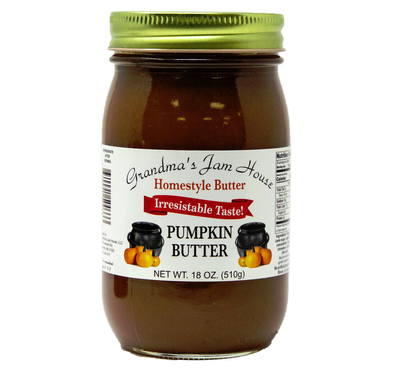 Grandma's Jam House Homestyle Pumpkin Butter, 2-Pack 18 oz. Jars - $33.61
