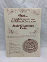 Wilton Jack-O-Lantern Cake Pan Instructions For Baking And Decorating - $12.55 CAD