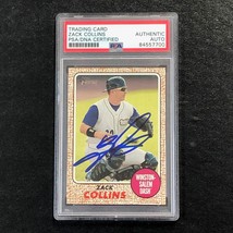 2017 Topps Heritage Minor League #91 Zack Collins Signed Card PSA Slabbed Auto W - £39.27 GBP