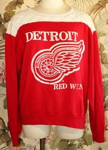 Vintage Women&#39;s String Detroit Red Wings Waffle Knit Soft Pullover Sweat... - £27.26 GBP