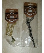 Geek Gear Lot of 2 Necklaces Lightning Bolt &amp; Elder Wand - £11.95 GBP