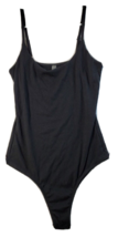 Alya Francesca&#39;s Bodysuit Womens Size Large Black Knit Polyester Spaghetti Strap - £10.82 GBP