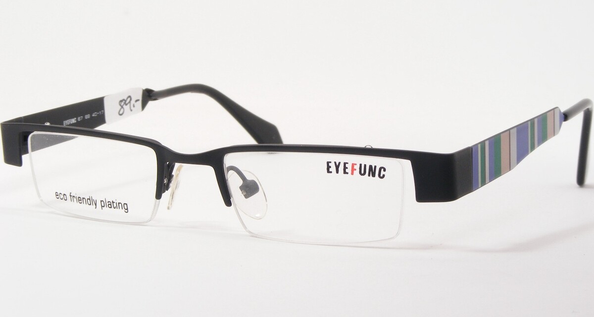 EYEFUNC LONDON Kids 67 69 Matte Black UNIQUE RARE EYEGLASSES 40-17-130mm... - $57.76