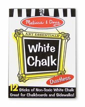 Melissa &amp; Doug Art Essentials White Chalk Set - 12 Pieces of Dustless Chalk - £5.67 GBP