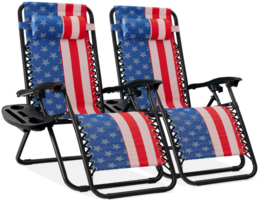 Best Choice Products Set of 2 Adjustable Steel Mesh Zero Gravity Lounge Chair - £127.85 GBP