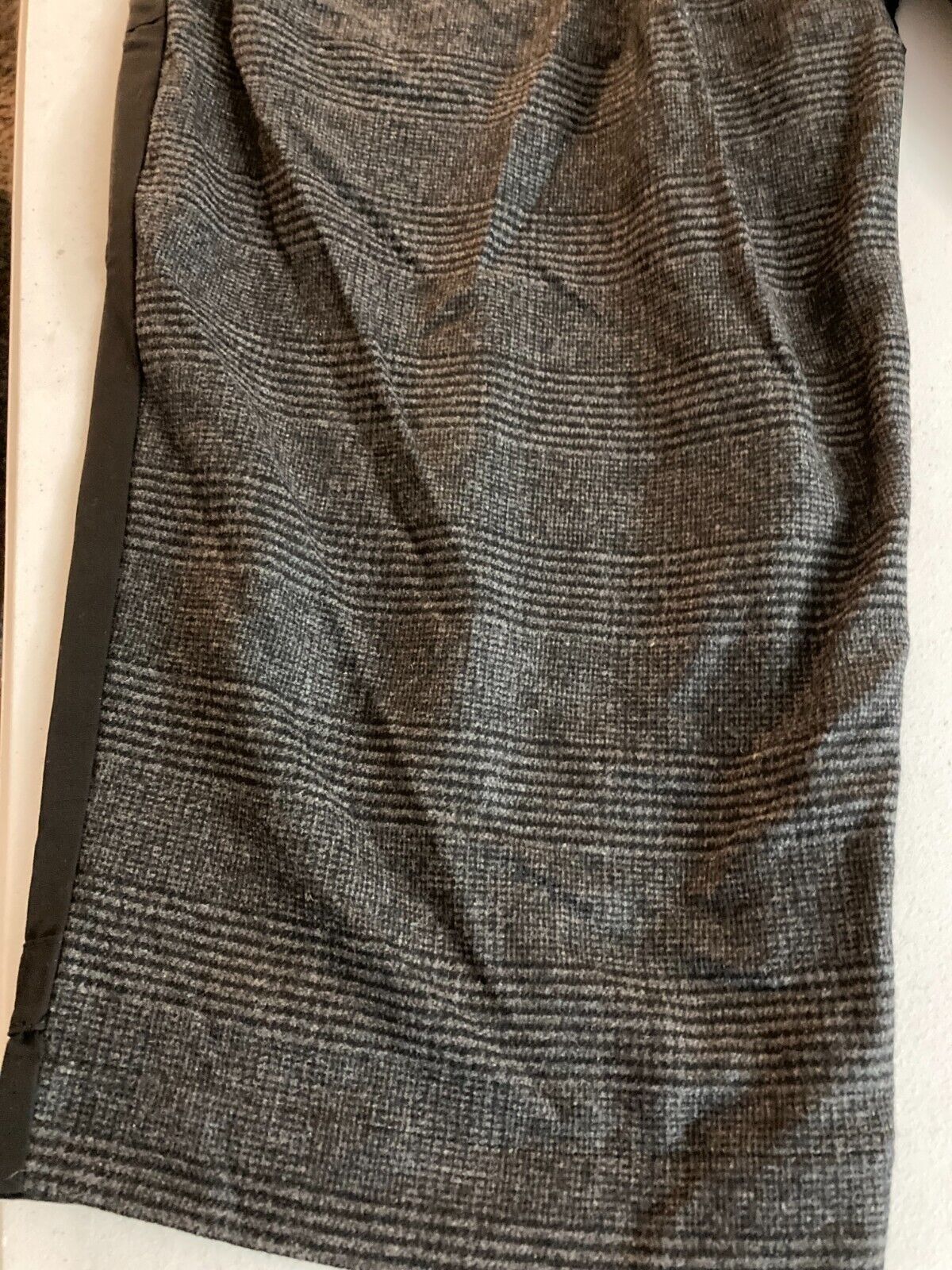 ZUCCa 7 GROSGRAIN COMBINATION Drop Crotch Cropped Pleated Trousers Grey-Medium Item image 4