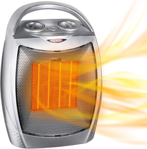 Portable Electric Space Heater with Thermostat, 1500W/750W Safe and Quiet Cerami - $42.10